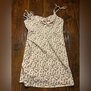 Floral Ruched Tie Cami Dress
